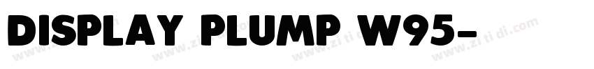 Display Plump W95字体转换 Display Plump W95字体转换